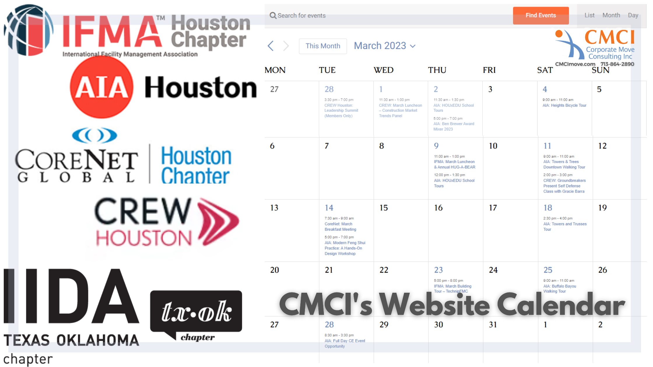 Corporate Move Consulting Inc. Website Calendar